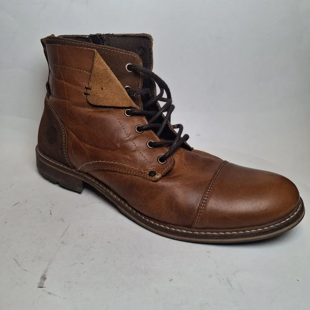Bull Boxer Kelden Chukka Leather Suede Boot Handmade Men 12 /45 Brown Mid Ankle